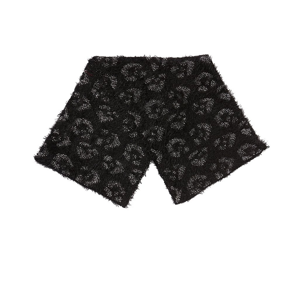 Leopard Patterned Metallic Infinity Scarf